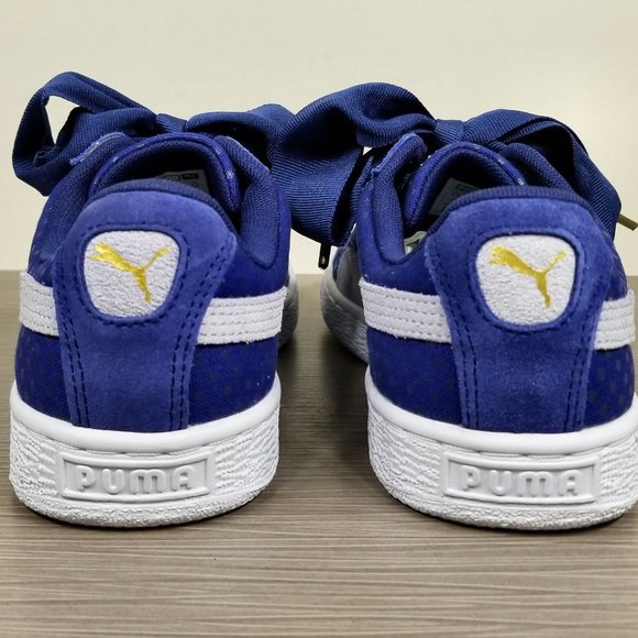 Puma Basket Heart Sneaker, Blue, Womens Size 9 US - Picture 6 of 11
